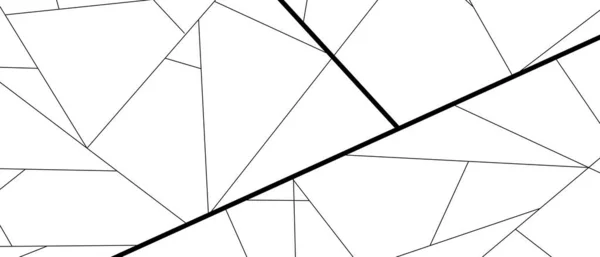 Белый Мозаичный Фон Абстрактные Черные Линии Создают Шаблон Многоугольников Белом — стоковый вектор
