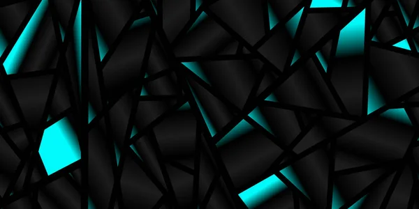 Mörk Svart Mosaik Bakgrund Abstrakt Svart Bakgrund Med Glöd Kristaller — Stock vektor