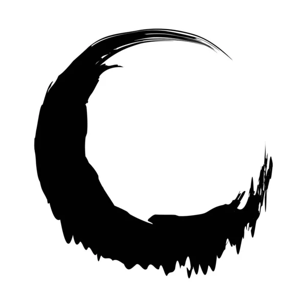 Черная Луна Стиле Гранж Мазка Луна Гот Дизайна Печати Векторная — стоковый вектор