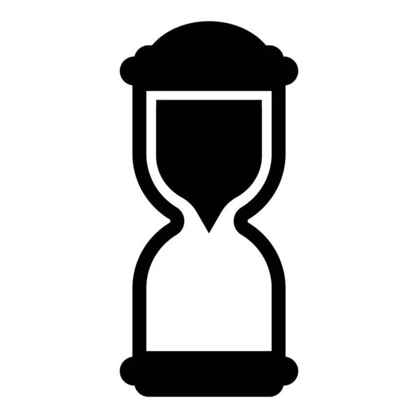 Εικόνα Κλεψύδρας Σύμβολο Από Γυαλί Εικονογράφηση Διανύσματος Απομονωμένη Λευκό Φόντο — Διανυσματικό Αρχείο