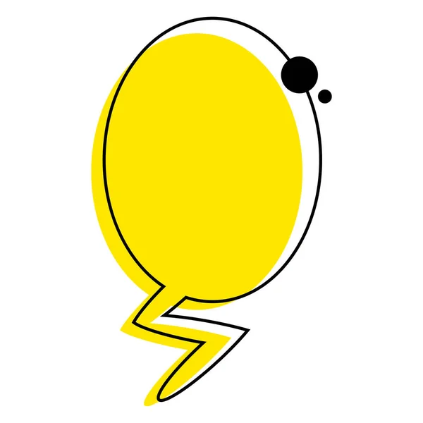 Empty Speech Bubble Memphis Style Modern Yellow Icons Web Mobile — Stock Vector