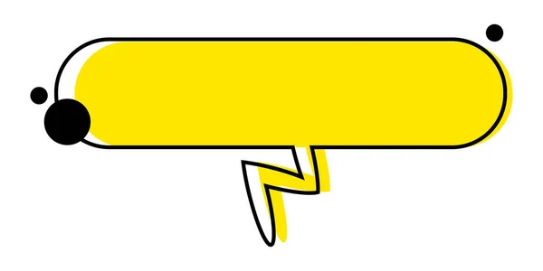 Порожня Мовна Бульбашка Стилі Мемфіс Сучасні Жовті Піктограми Веб Мобільних — стоковий вектор