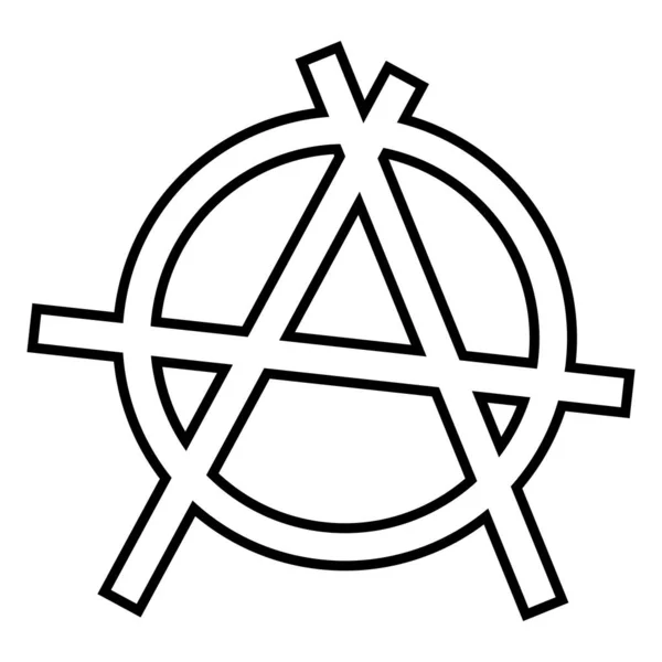 Símbolo Anarquia Letra Sinal Anarquia Logotipo Ícone Para Design Ilustração —  Vetores de Stock