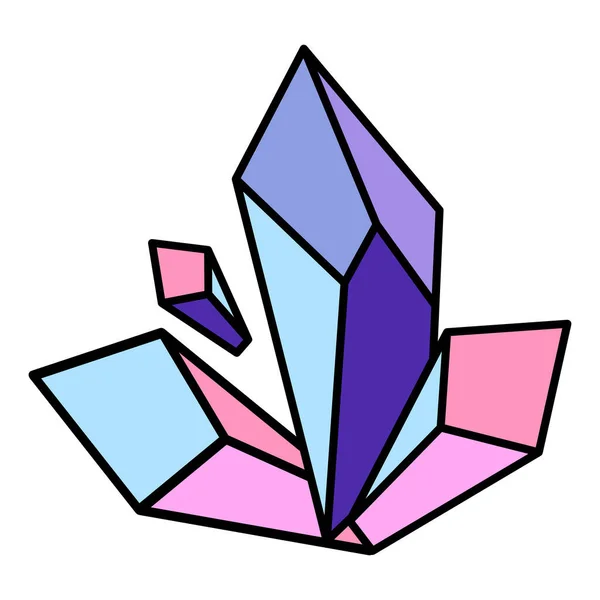 Cristales Colores Piedras Preciosas Joyas Ilustración Vector Aislado Sobre Fondo — Vector de stock