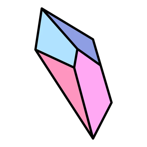 Gekleurd Kristal Juweel Illustratie Vector Geïsoleerd Witte Achtergrond — Stockvector