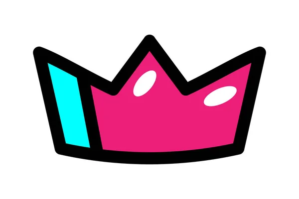 Cartoon Krone Flaches Symbol Oder Logo Für Design Oder Apps — Stockvektor
