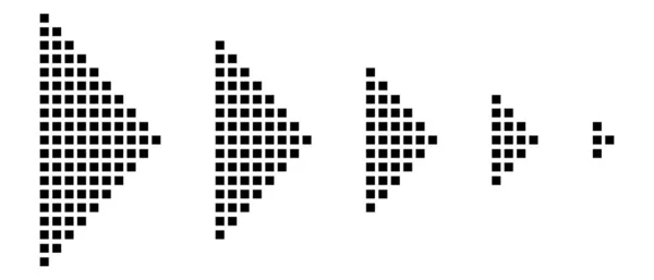 矢印の形をした正方形のアイコンのセット ベクトル — ストックベクタ