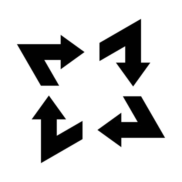 Signo Reciclaje Icono Flechas Las Flechas Modernas Firman Diseño Web — Vector de stock