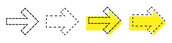Ensemble Icônes Pointillées Vecteur Isolé Sur Fond Blanc — Image vectorielle