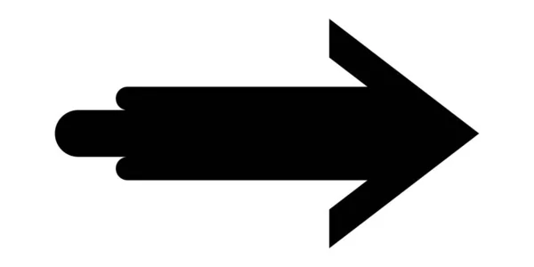 黒い矢印アイコン Webデザインやモバイルアプリの矢印記号 白の背景に隔離されたフラットスタイルベクトルの近代的な速度矢印 — ストックベクタ