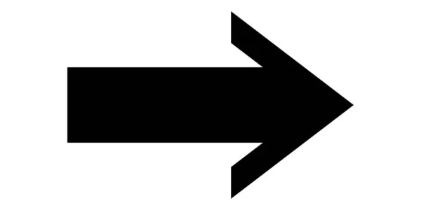 黒い矢印アイコン Webデザインやモバイルアプリの矢印記号 白の背景に隔離されたフラットスタイルベクトルの近代的な速度矢印 — ストックベクタ