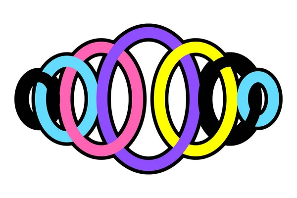 Αφηρημένη Πολύχρωμη Σπείρα Λογότυπο Εικονίδιο Χρωματιστά Οβάλ Μοντέρνα Φιγούρα Για — Διανυσματικό Αρχείο