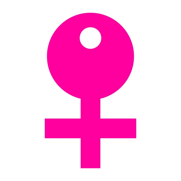 Γυναικείο Σύμβολο Φύλου Εικόνα Φύλου Διάνυσμα Απομονωμένο Λευκό Φόντο — Διανυσματικό Αρχείο