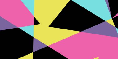 Parlak renkli mozaik arka plan. Soyut çoklu renk parçaları. Çizgi roman şablonu. Modern soyut arkaplan, el ilanı, web sitesi, kapak, afiş, reklam vs. Vektör EPS 10