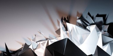 Abstract 3D Render. Modern background design with geometric shapes.