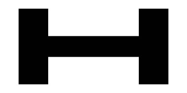 Jimnastik ikonu için Dumbbell. Halter siyah sembol. Vektör illüstrasyonu beyaz arkaplanda izole edildi.