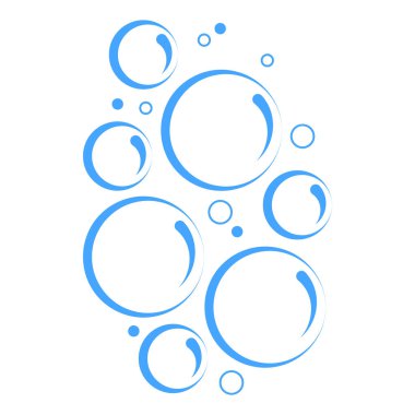 Baloncuk çizimi. Çizgi film baloncukları ya da soda. Beyaz arkaplanda izole edilmiş vektör.