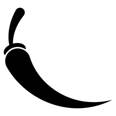 Acı biber ikonu. Chili biberi logosu. Baharatlı Meksika yemeği. Beyaz arkaplanda izole edilmiş vektör.