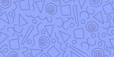 Çizgi çizim kalıbı. Şekilli moda tasarım. Basit bir duvar kağıdı karalaması. Soyut vektör arkaplanı.