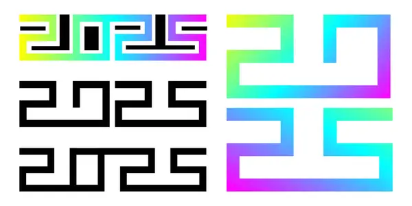 2025 Modern Logo Design Vector Illustration Isolated White Background Telifsiz Stok Vektörler