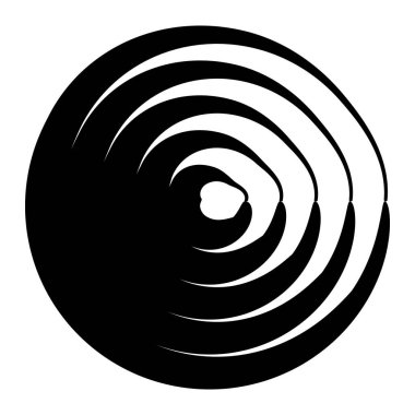 Soyut çember. Siyah yuvarlak çerçeve. Tasarım elementi. Beyaz arkaplanda vektör çizimi izole edildi. EPS 10