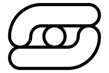 Modern soyut çizgi simgesi. Beyaz arkaplanda izole edilmiş logo konsept vektör çizimi.