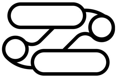 Modern soyut çizgi simgesi. Beyaz arkaplanda izole edilmiş logo konsept vektör çizimi.