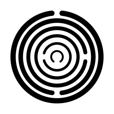 Modern abstract minimal circular icon. Circle logo concept. Graphic design. Vector illustration isolated on white background.