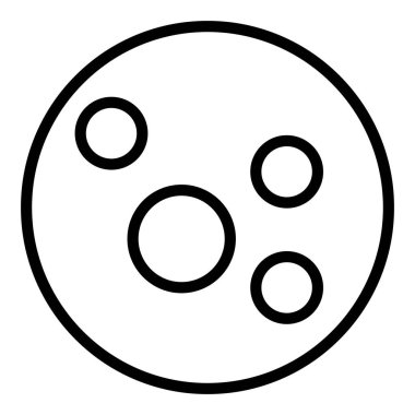 Çizgi film gezegen çizgisi ikonu. Fantezi gezegeni. Vektör illüstrasyonu beyaz arkaplanda izole edildi.