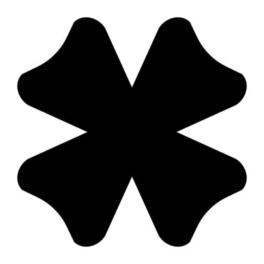 Çiçek ikonu. Siyah çiçek silueti. Bahar elemanı. Vektör illüstrasyonu beyaz arkaplanda izole edildi.