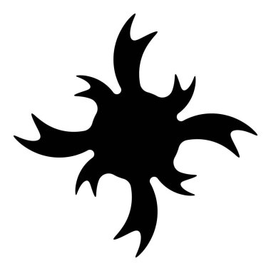 Girdap siyah simgesi. Modern soyut simge veya logo. Tasarım için geometrik şekil. Vektör illüstrasyonu beyaz arkaplanda izole edildi.