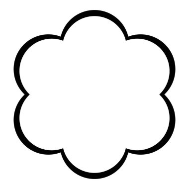 Çiçek ikonu. Modern soyut simge veya logo. Tasarım için geometrik şekil. Vektör illüstrasyonu beyaz arkaplanda izole edildi.