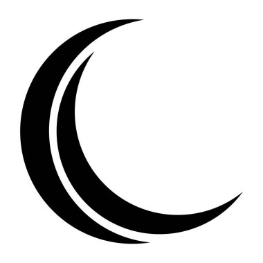 Gotik tarzda kara ay. Tasarım için Ay. Modern gotik tarzda tişört baskısı. Vektör illüstrasyonu beyaz arkaplanda izole edildi.