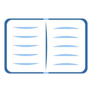 Çizgi roman tarzında defter ya da kitap. Vektör illüstrasyonu beyaz arkaplanda izole edildi.