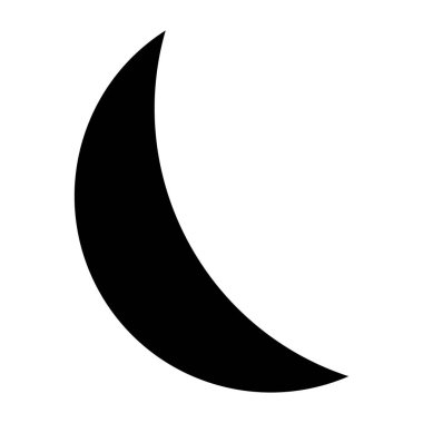 Hilal ikonu. Hilal tasarımı. Vektör illüstrasyonu beyaz arkaplanda izole edildi.