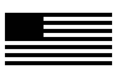 Bayrak ABD simgesi. Vektör illüstrasyonu beyaz arkaplanda izole edildi.