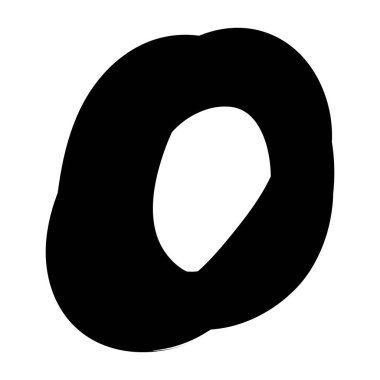 Grunge çemberi fırça darbesi. Soyut siyah yuvarlak çerçeve. Tasarım için yaratıcı bir unsur. Vektör illüstrasyonu beyaz arkaplanda izole edildi.