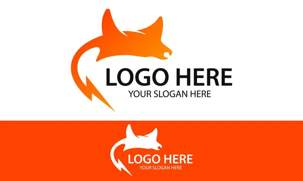 Orange Färg Stingray Fish Hem Logotyp Design — Stock vektor