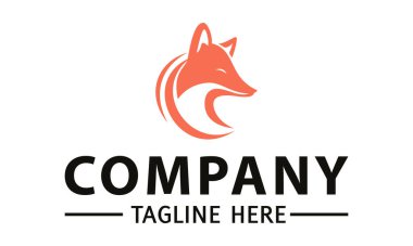 Turuncu Tilki baş çemberi logo tasarımı