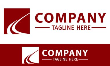 Kırmızı Renk Meydanı Soyut Dalga Logosu Tasarımı