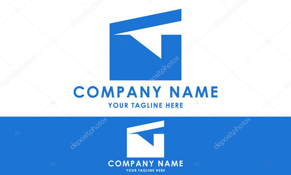 Blue Color Simple Film Clap Logo Design