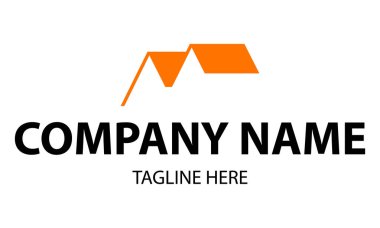Turuncu Renkli Çatı Logosu Tasarımı