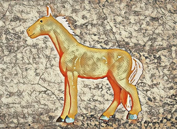 Кінь Ізольований Абстрактному Тлі — стокове фото