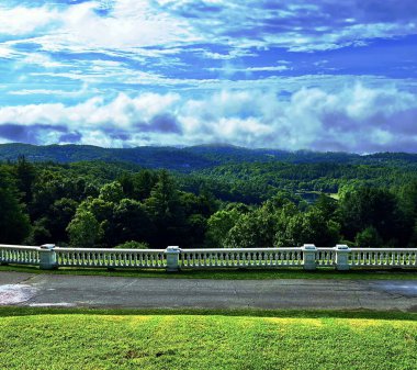 Blue Ridge Parkway, NC ABD 'deki manzara resmi 