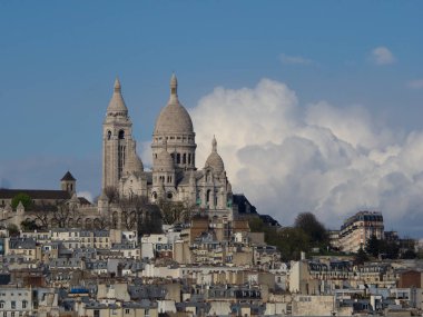 Basilica Sacred Heart and Montmarte in Paris , France