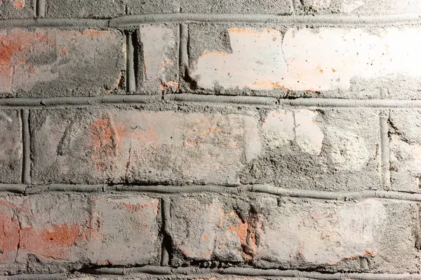 stock image Old red brickwork close-up. Ancient red brick wall.