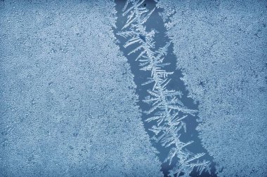 Macro crystalized Winter Frost, High quality photo