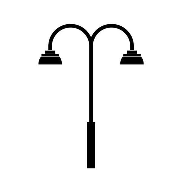 灯柱图标 白色背景上孤立的标志 — 图库照片