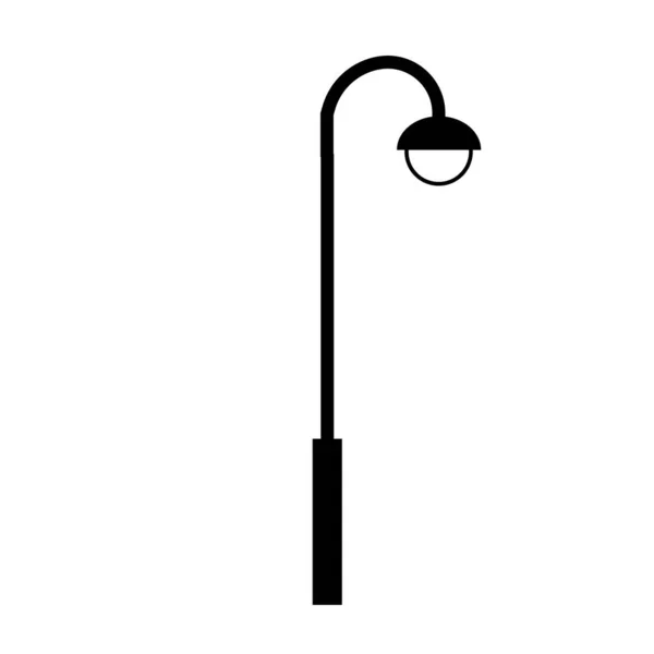 Lamppost Icon Logo Isolated White Background — Stock Photo, Image