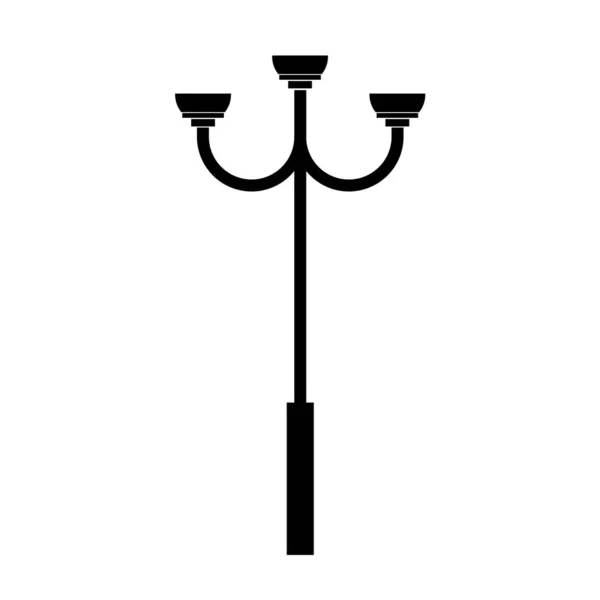 Εικονίδιο Lamppost Λογότυπο Που Απομονώνεται Λευκό Φόντο — Φωτογραφία Αρχείου